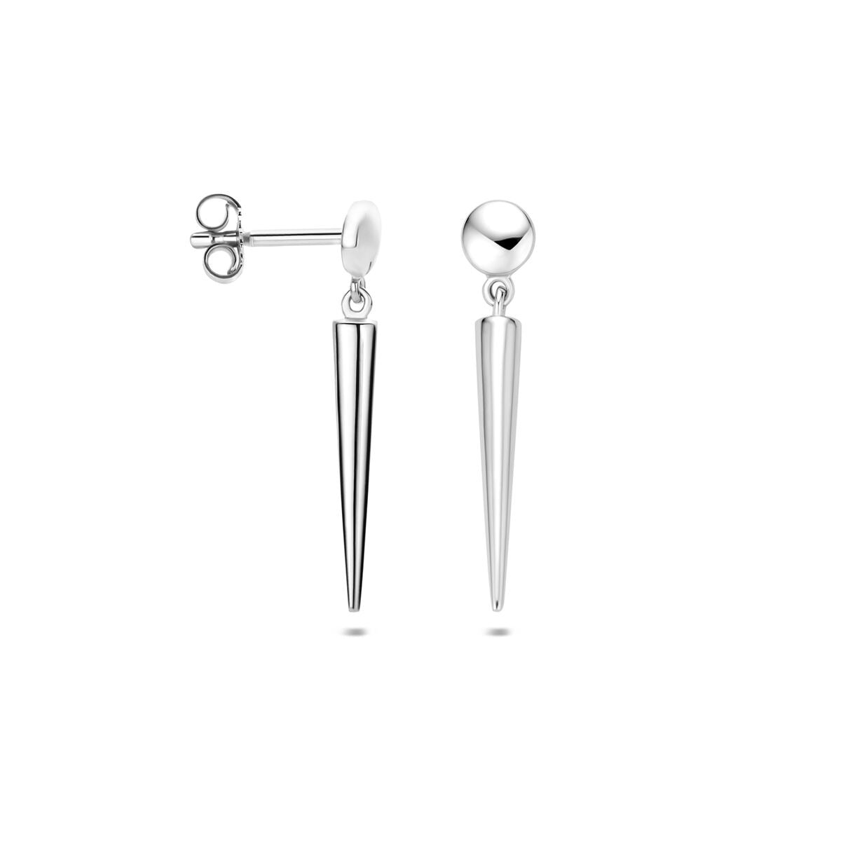 Boucles d'oreilles en argent rhodié