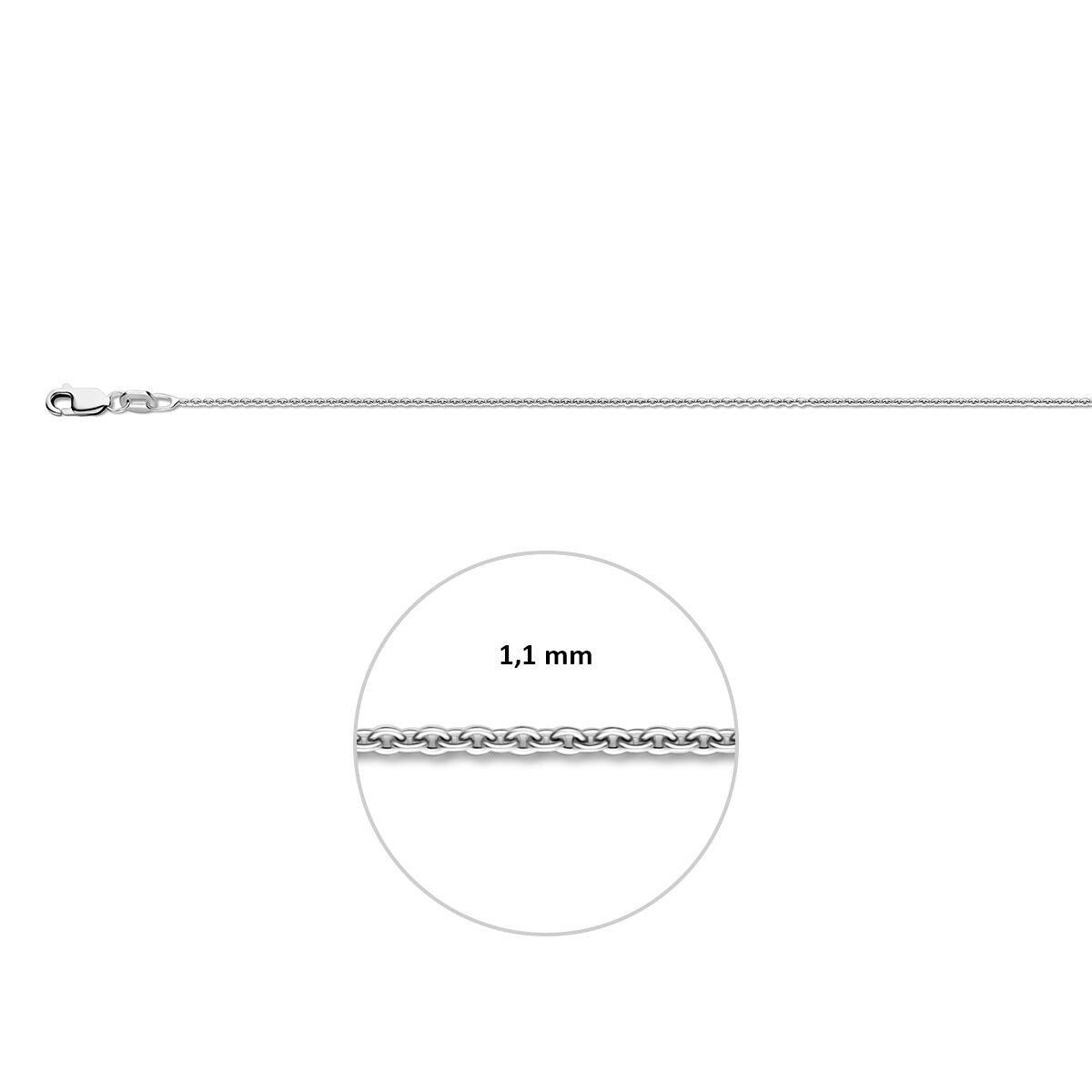anker rond 1,1 mm argent rhodié