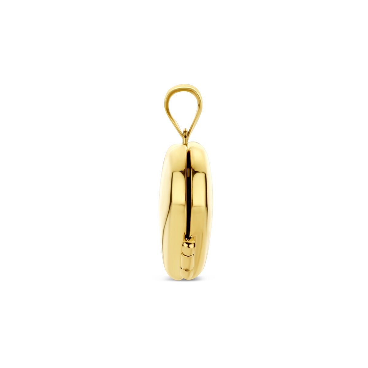 Médaillon en or jaune 14k en forme de cœur 15 mm