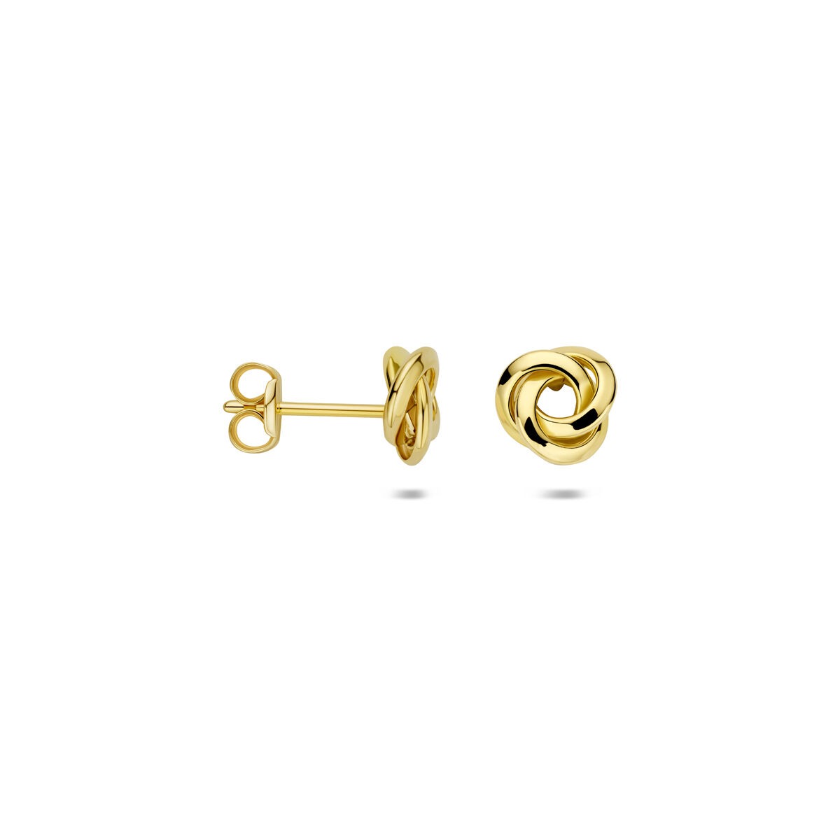 Puces d'oreilles en or avec nœud – 14k