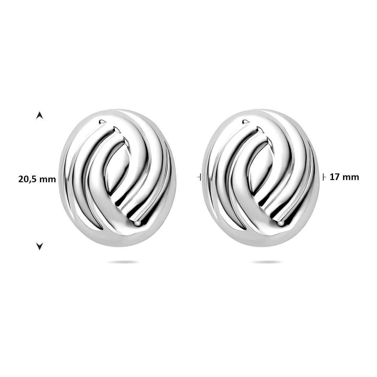 Puces d'oreilles en argent – rhodié argent 925