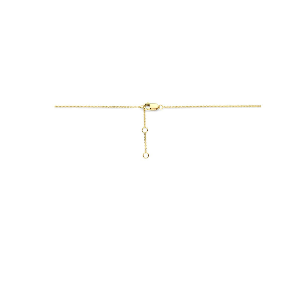 Collier en or jaune 14k avec cœur et diamant
