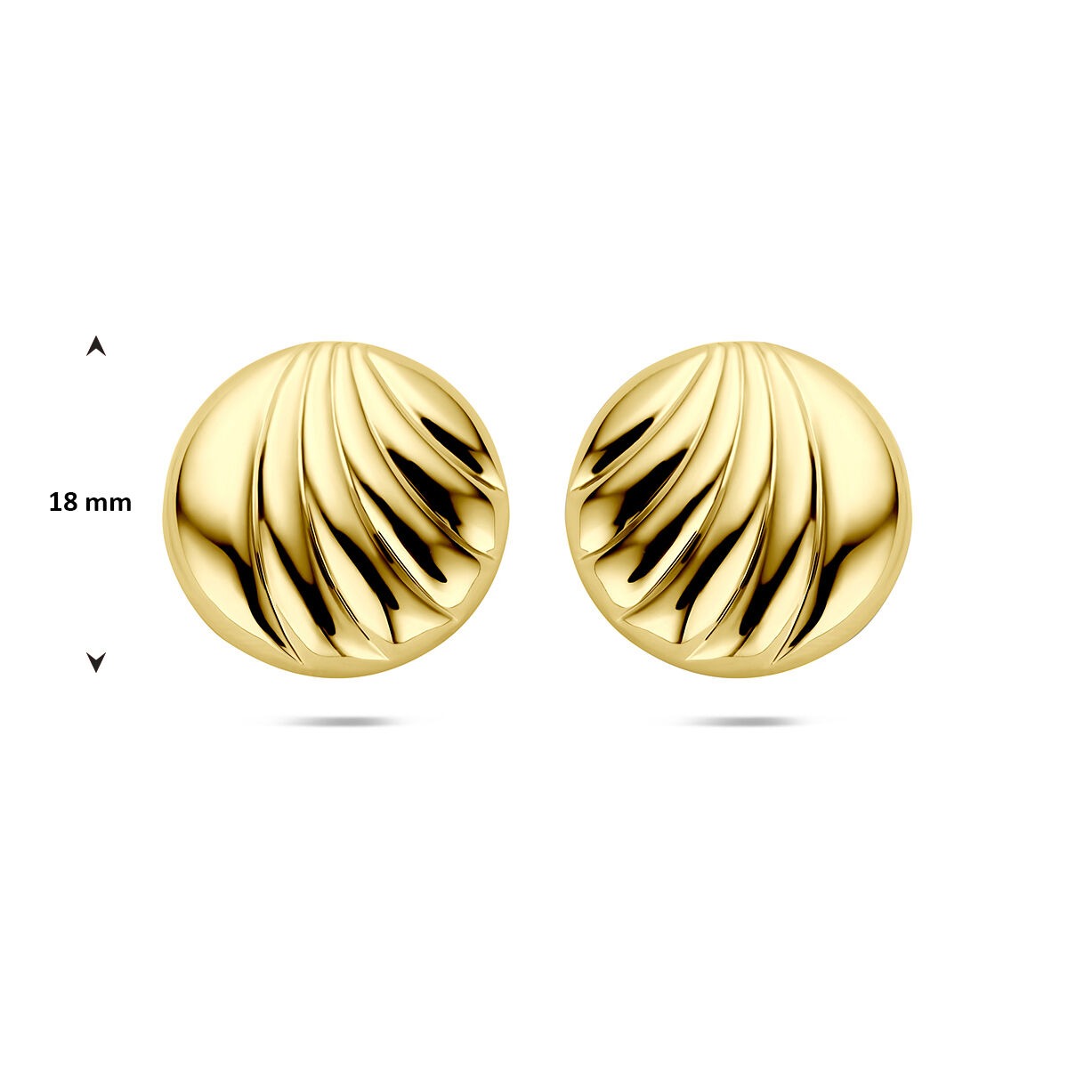 Puces d'oreilles en argent plaqué or 18 mm – boucles d'oreilles statement intemporelles