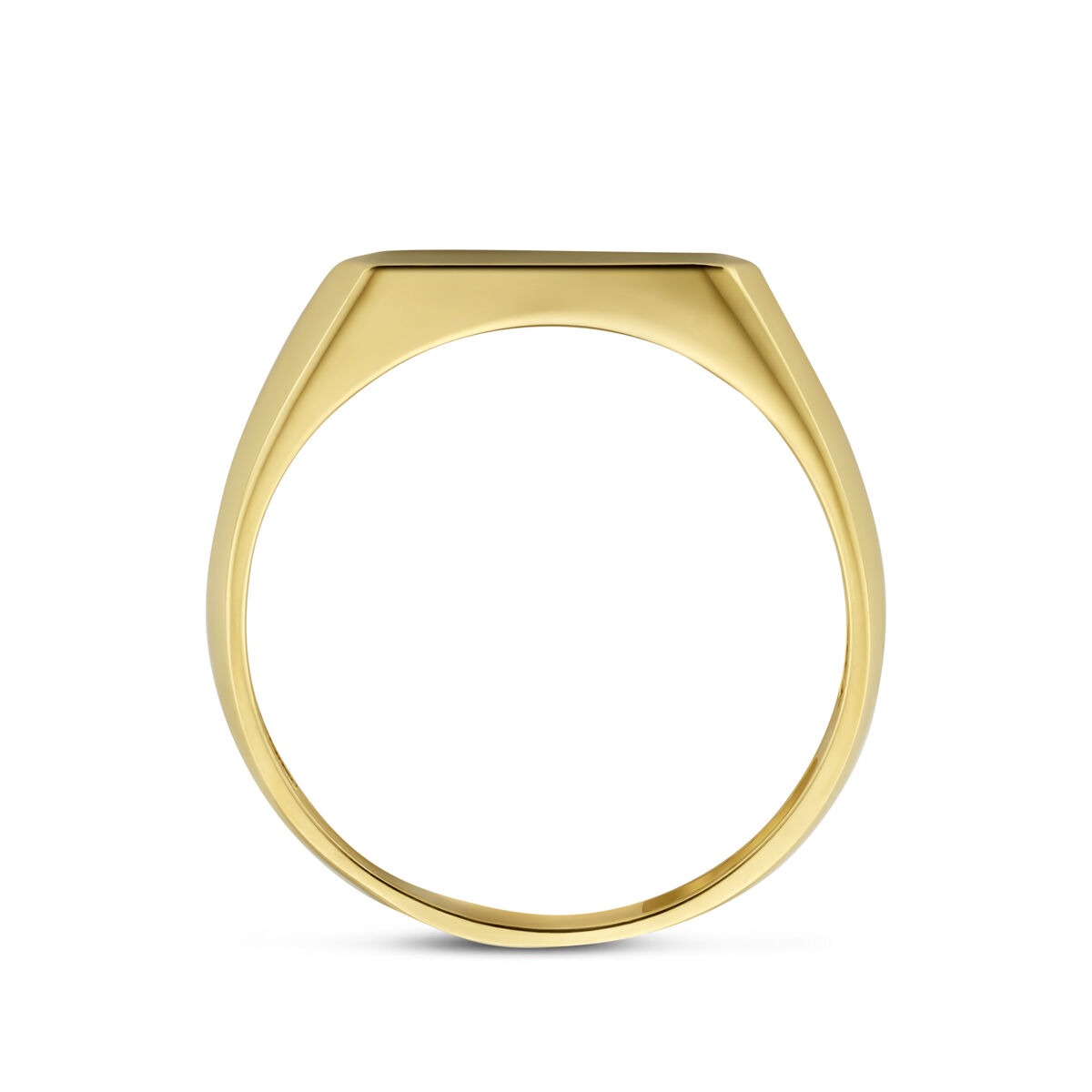 Bague pour femme en or jaune 14k avec une bande de 7 mm de large
