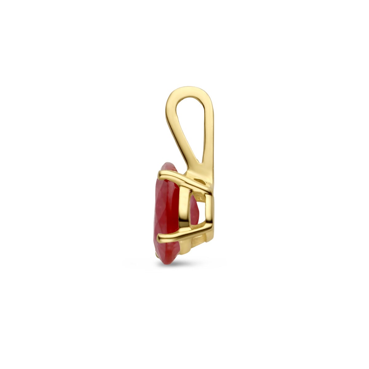 pendentif en or jaune 14k avec rubis – pierre de naissance