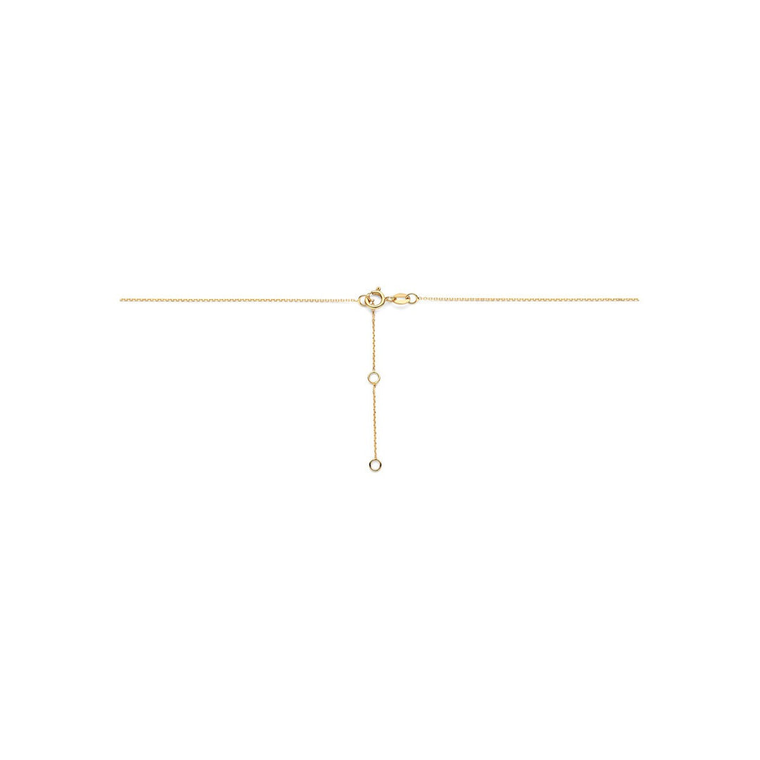 9k geelgouden collier met zirkonia