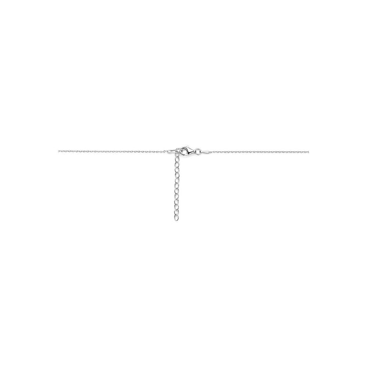 Gerhodineerd 925 zilveren ketting met klaver