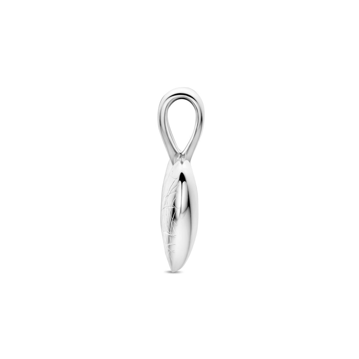 pendentif en argent 925 rhodié en forme de cœur