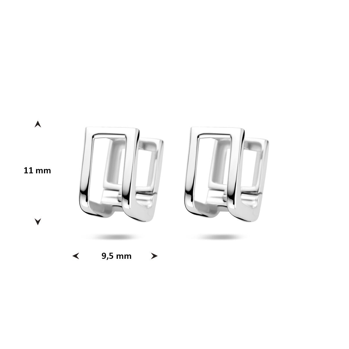 Créoles en argent – rhodié argent 925