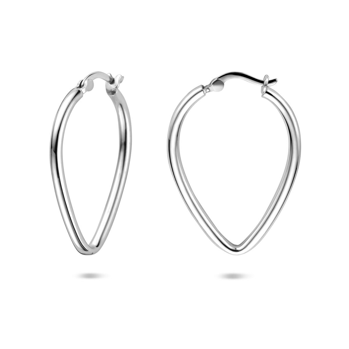 Créoles en argent rhodié 25,5 mm