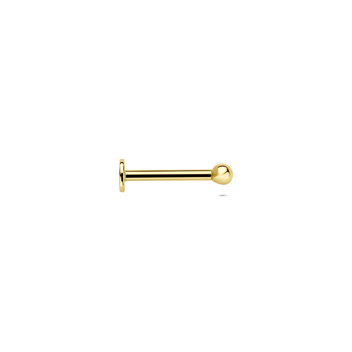 boule de piercing plate 2 mm or jaune 14K