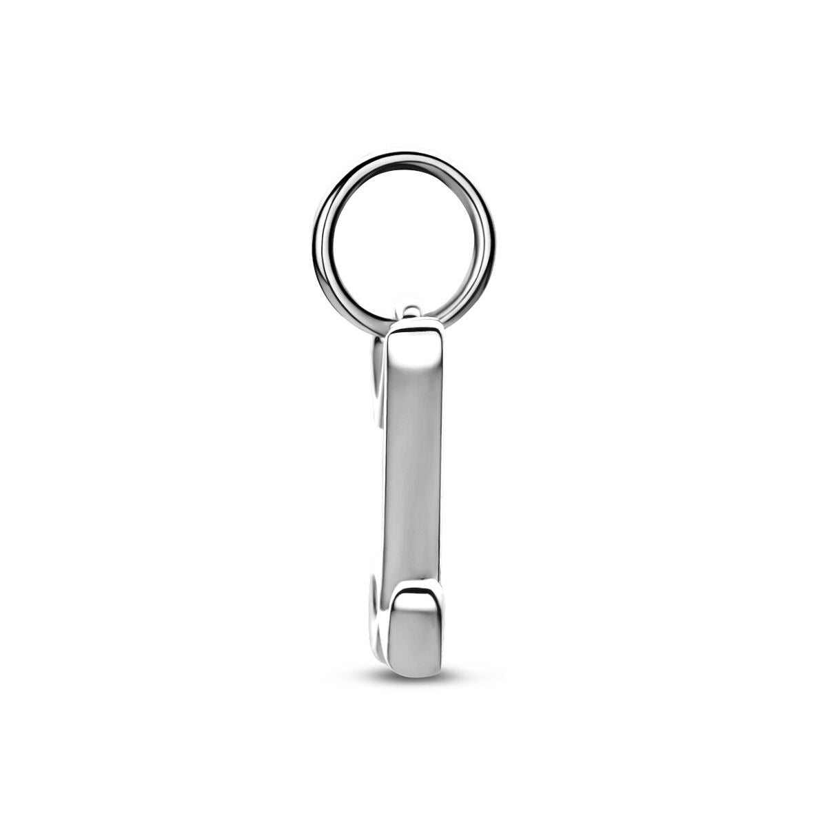 pendentif en argent rhodié en forme de lettre
