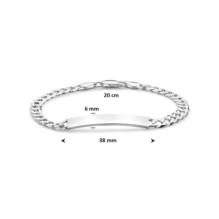 Zilveren heren graveerarmband