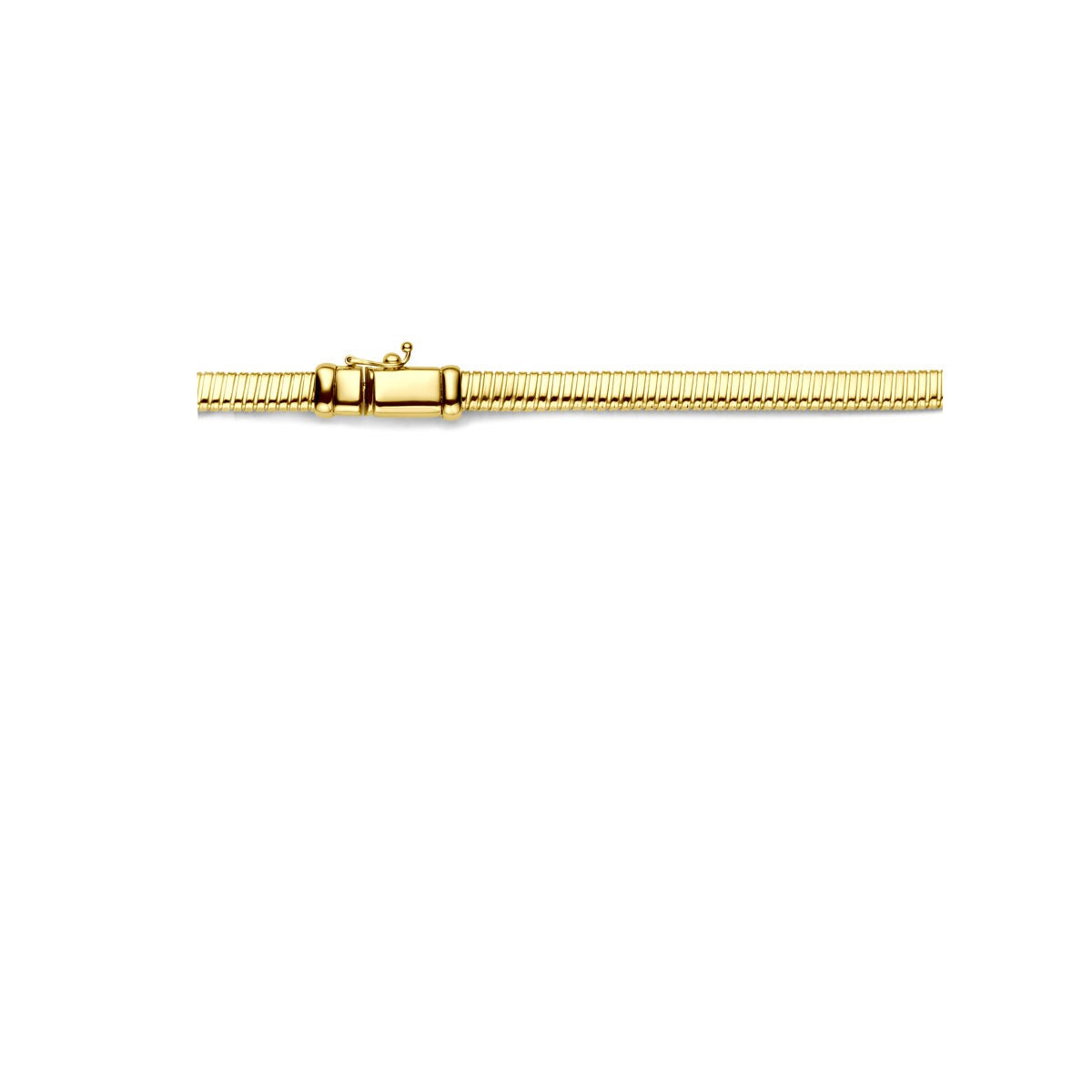 Collier pour femme en or jaune 14k avec maille tubogas – 6 mm