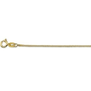 Collier gourmette en or jaune 9 carats avec fermoir à ressort.