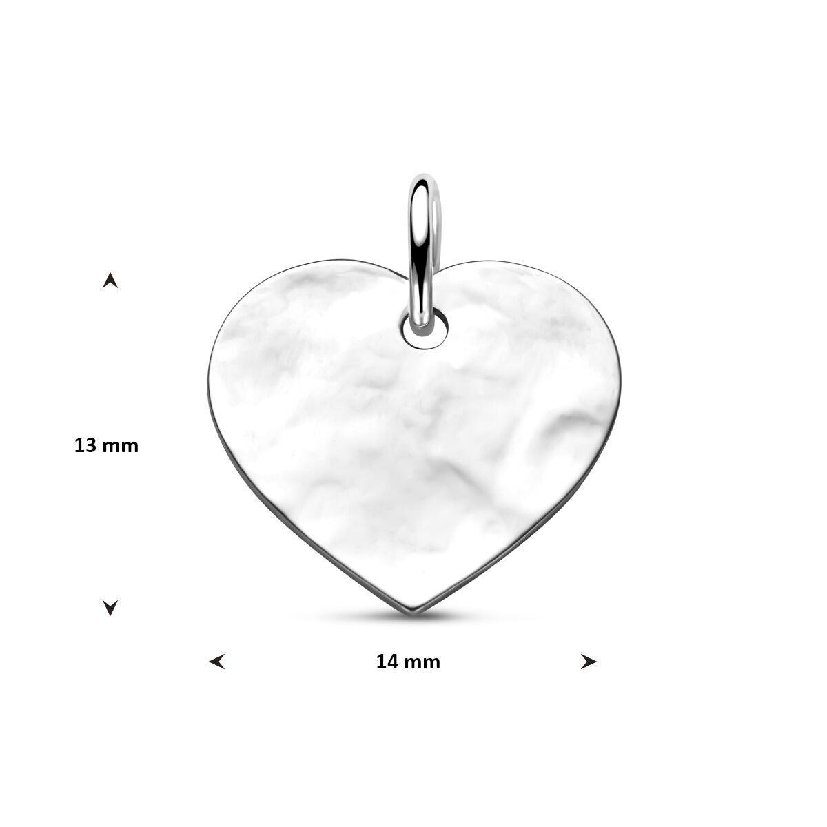 Pendentif en argent en forme de cœur - personnel et raffiné