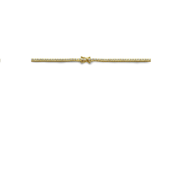 14k geelgouden tenniscollier met diamanten – 3.00ct