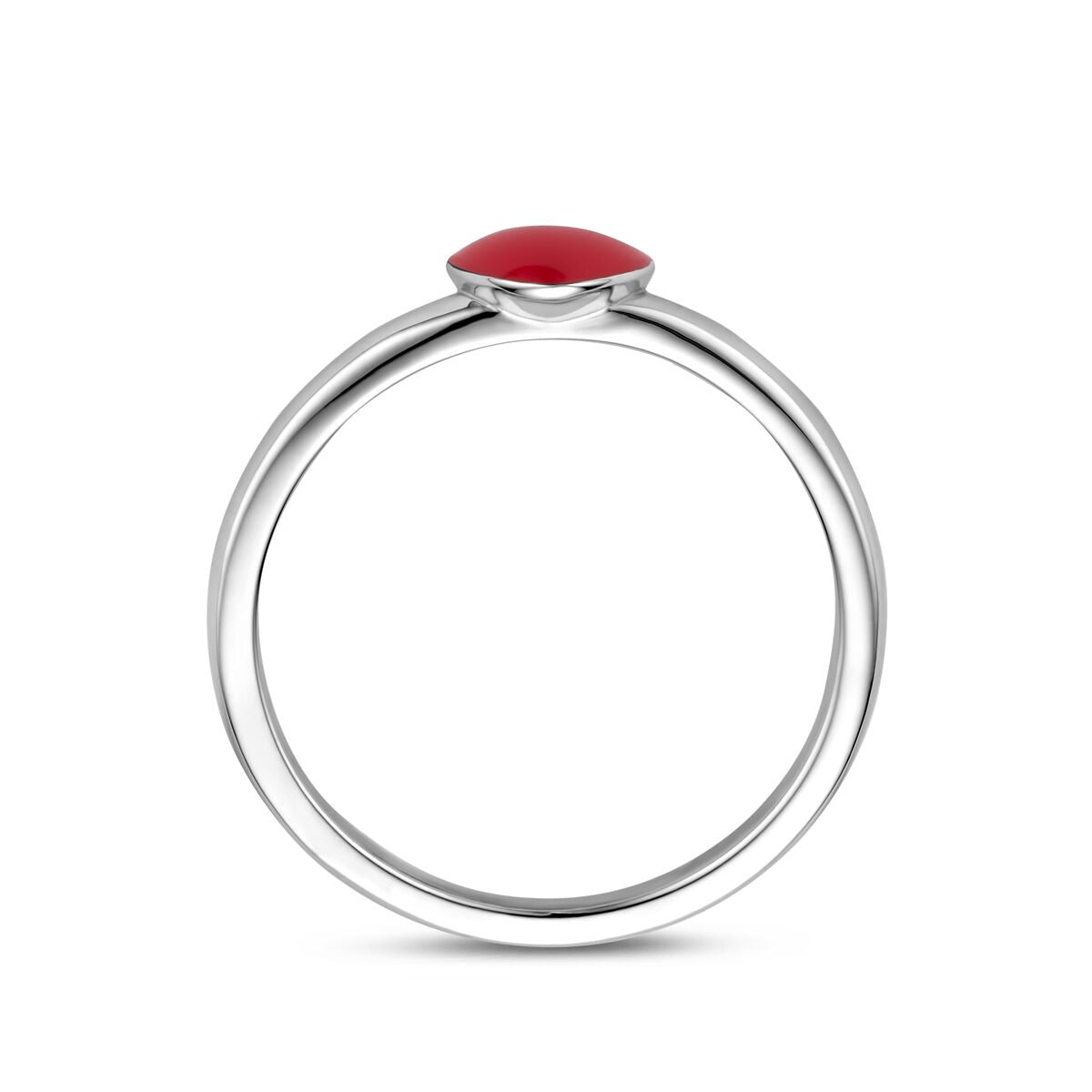 Bague pour enfant en argent avec cœur – rhodiée