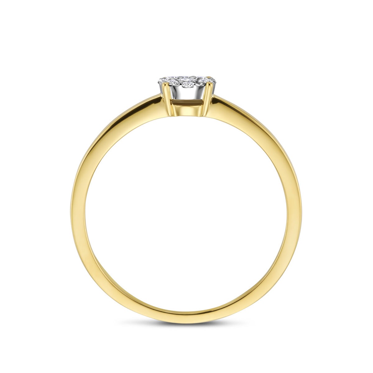 Bague pour femme bicolore avec diamant – 0.13 ct