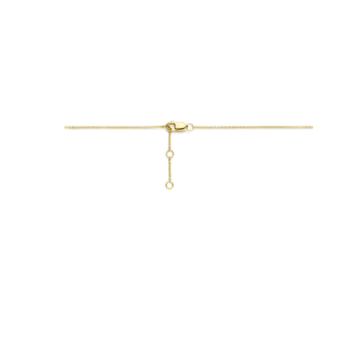 collier en or jaune en forme de cœur avec diamant