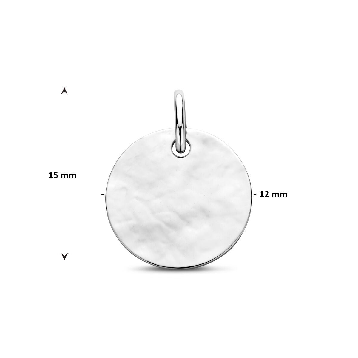 Pendentif en argent 925 rhodié – 12 mm