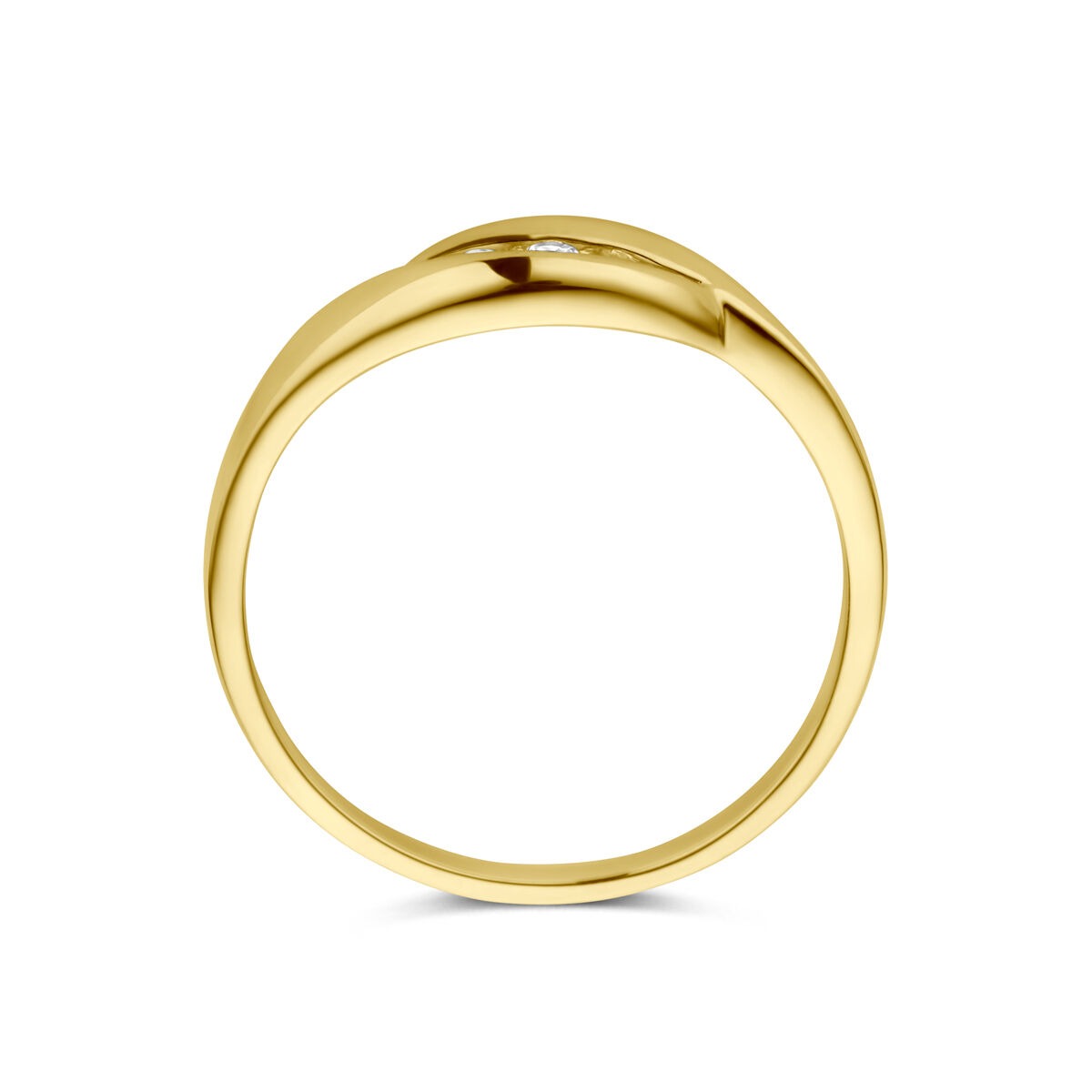 bague pour femme en or jaune 14k avec zircone – éclatante finesse en or