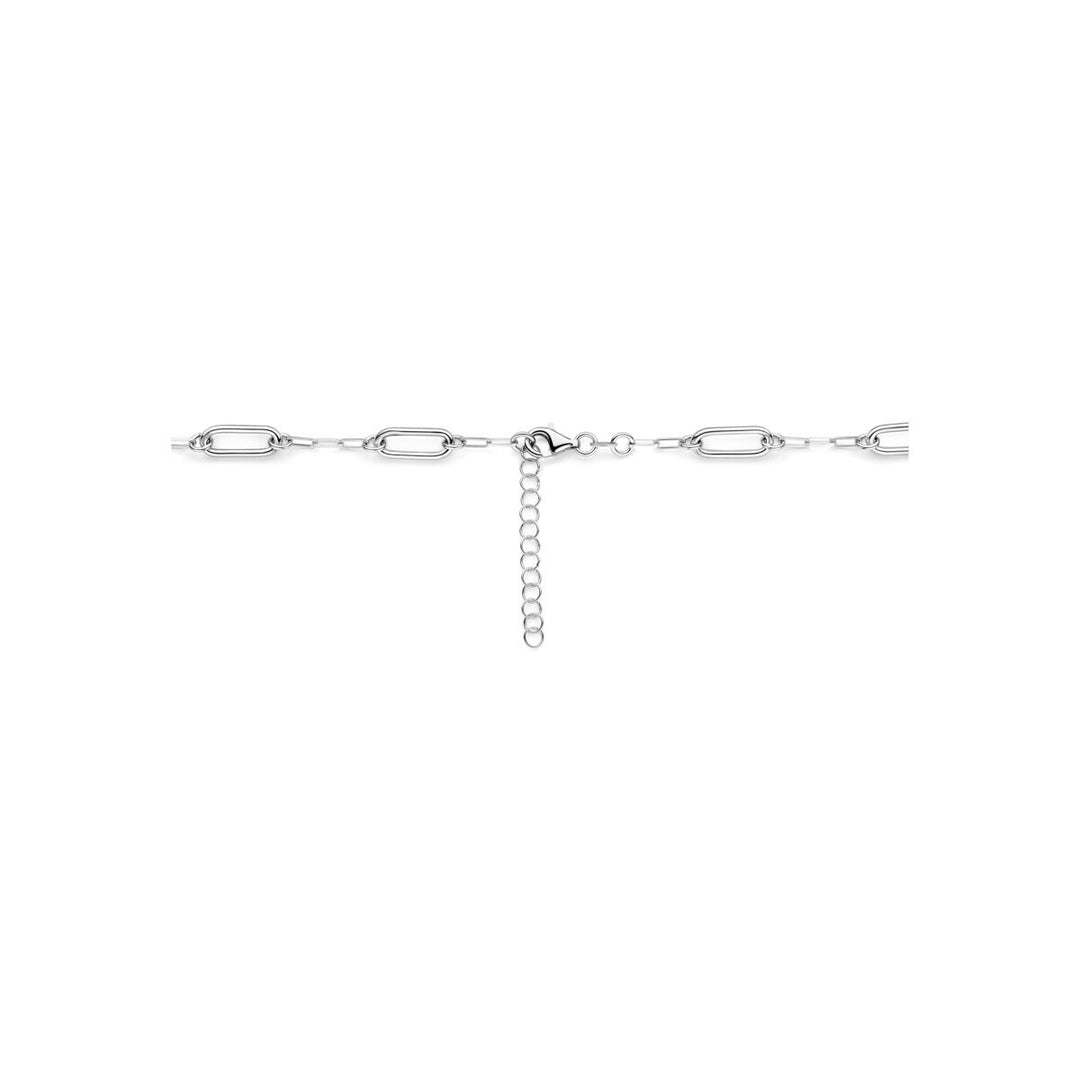 Gerhodineerd zilveren dames collier