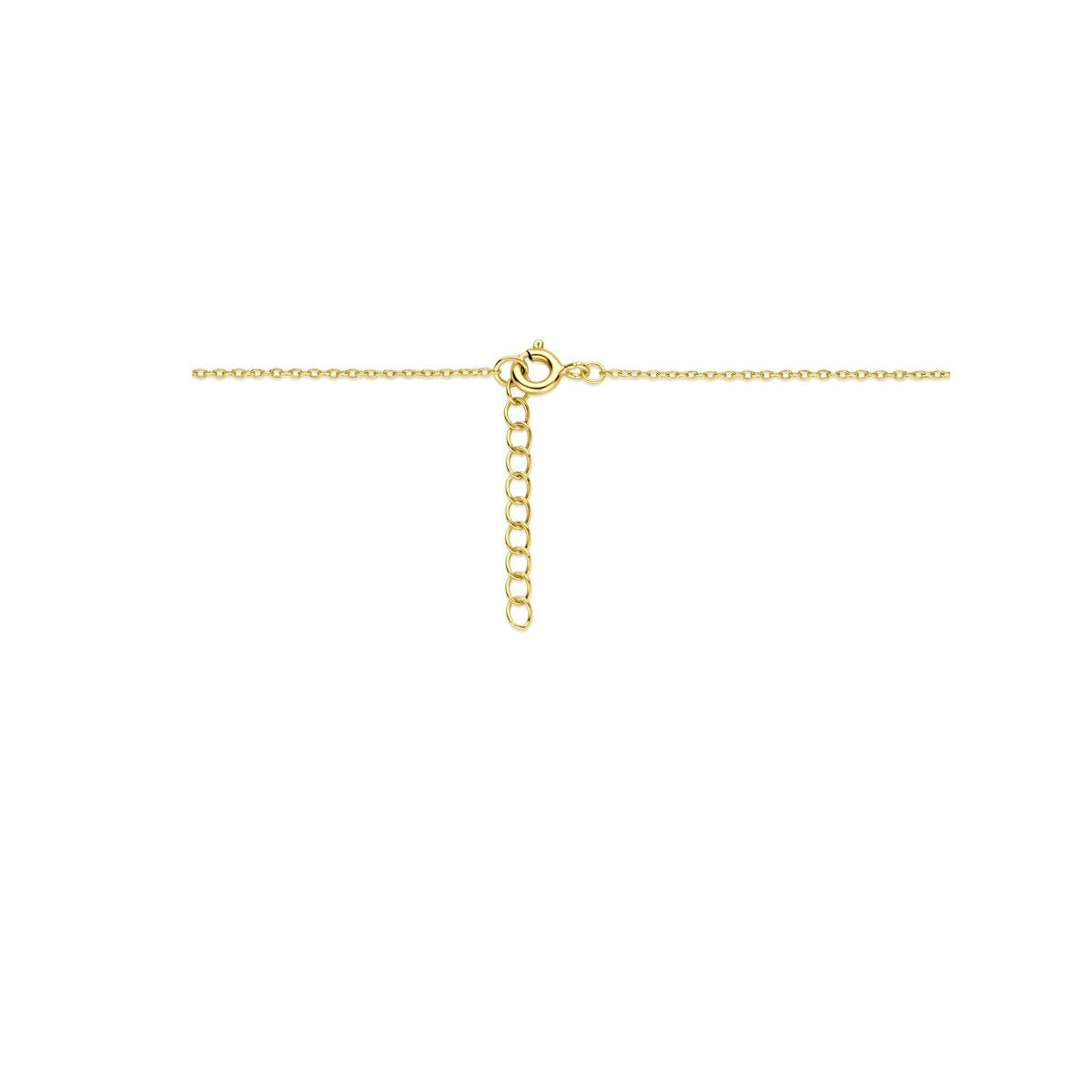 Collier plaqué or en argent avec pendentif en zircone en forme de cœur et médaillon en onyx