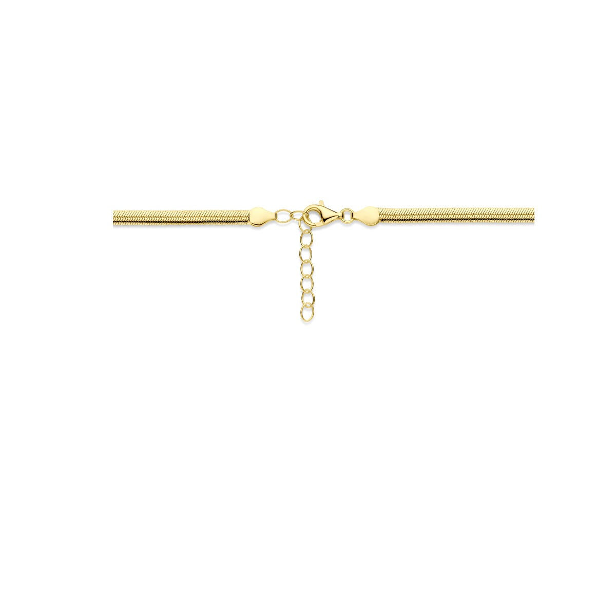 Collier gourmette plaqué or – argent 925 avec plaquage or jaune, 4.6 mm