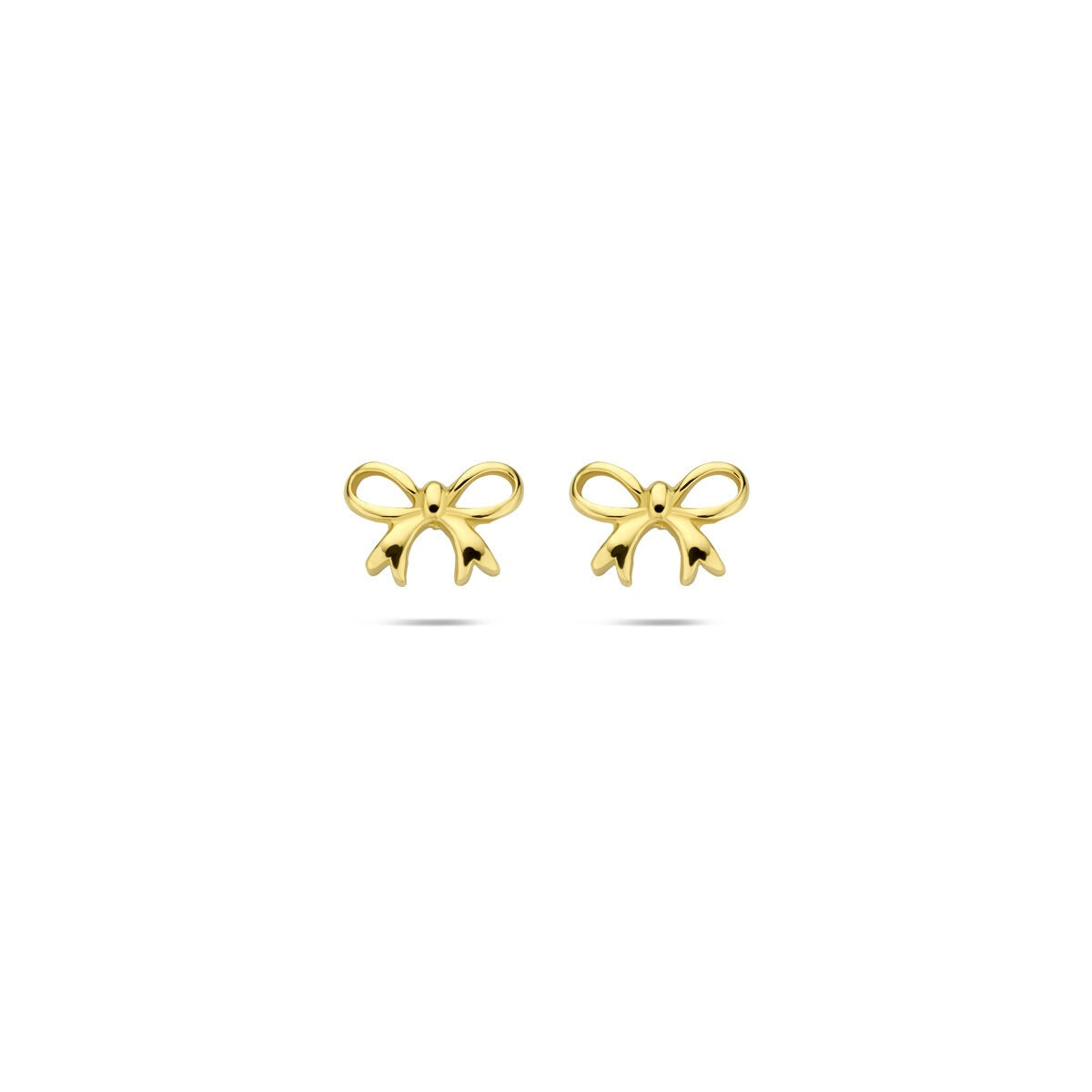 Boucles d'oreilles en or jaune 14 carats en forme de nœud.