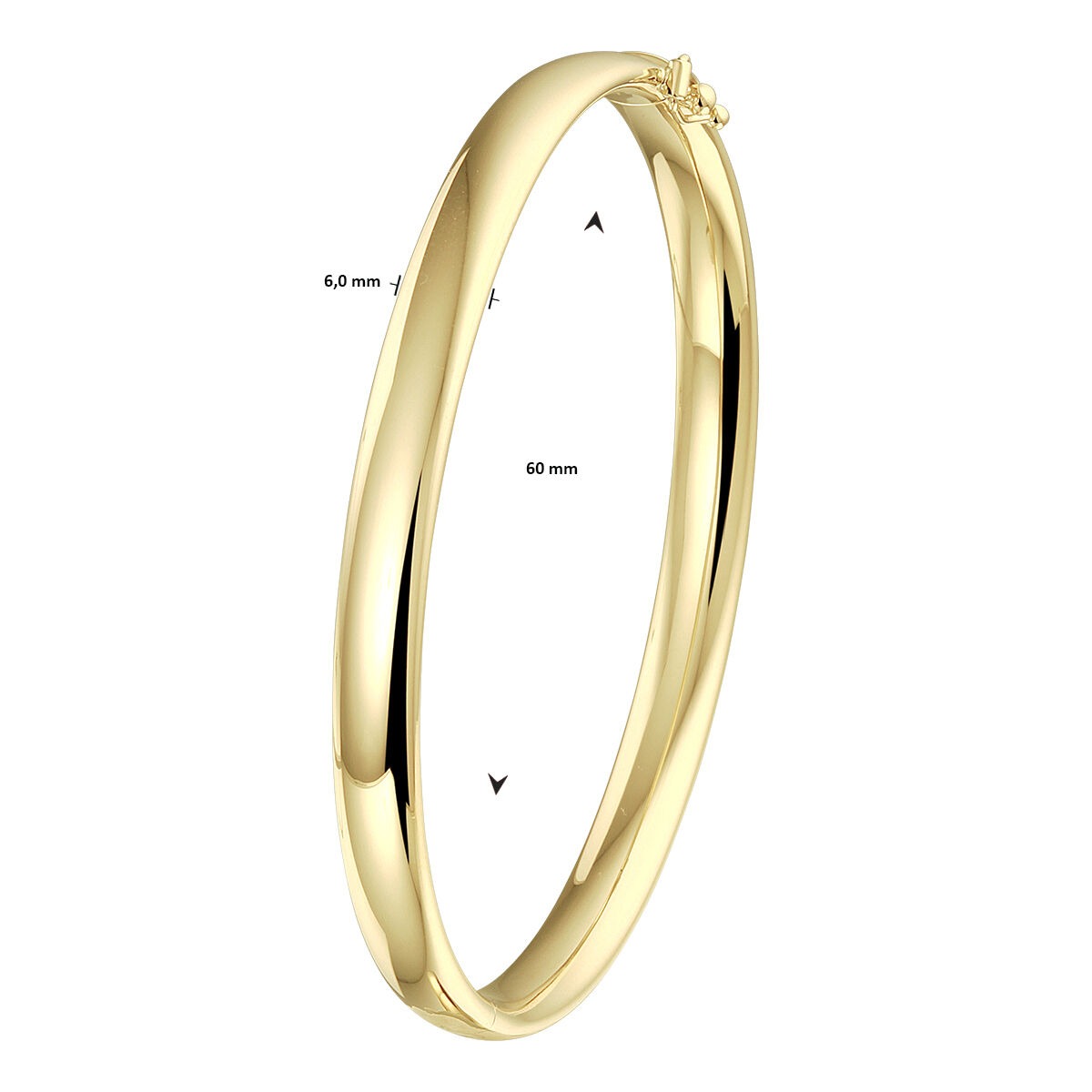 Bracelet bangle en or jaune 9k