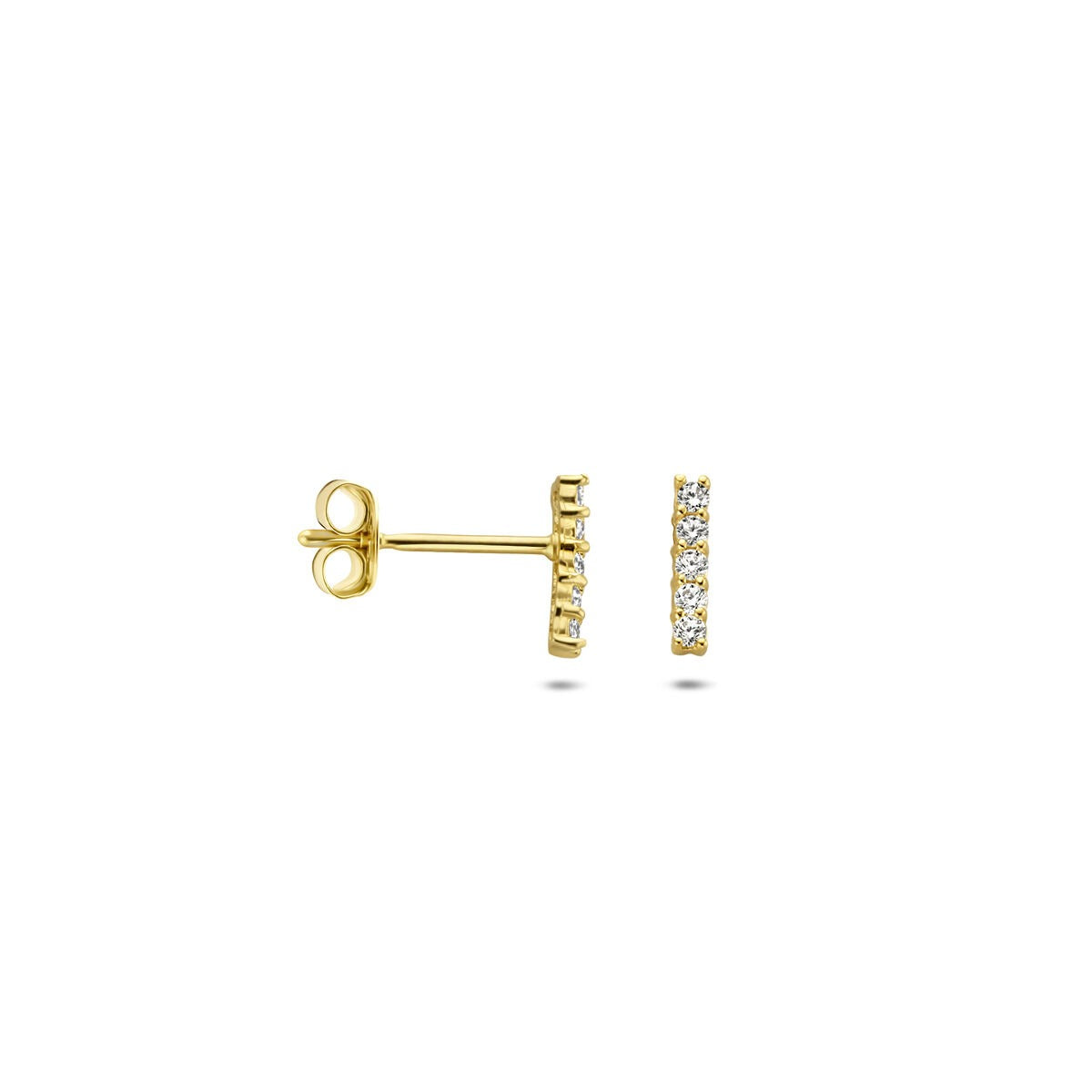 Puces d'oreilles en or avec zircone – 14k