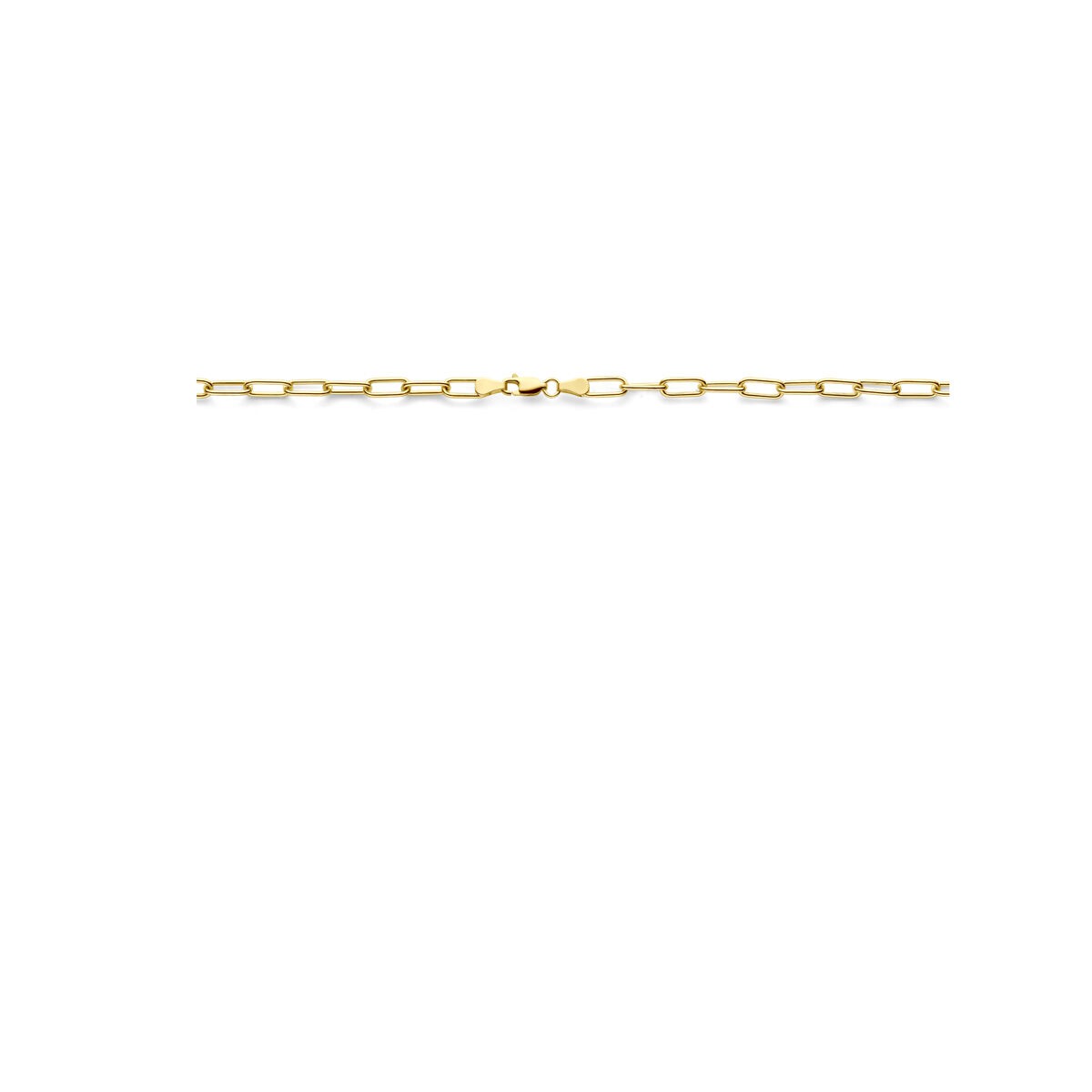 collier en or jaune 14k avec noyau en argent – 45 cm, 4,7 mm de large