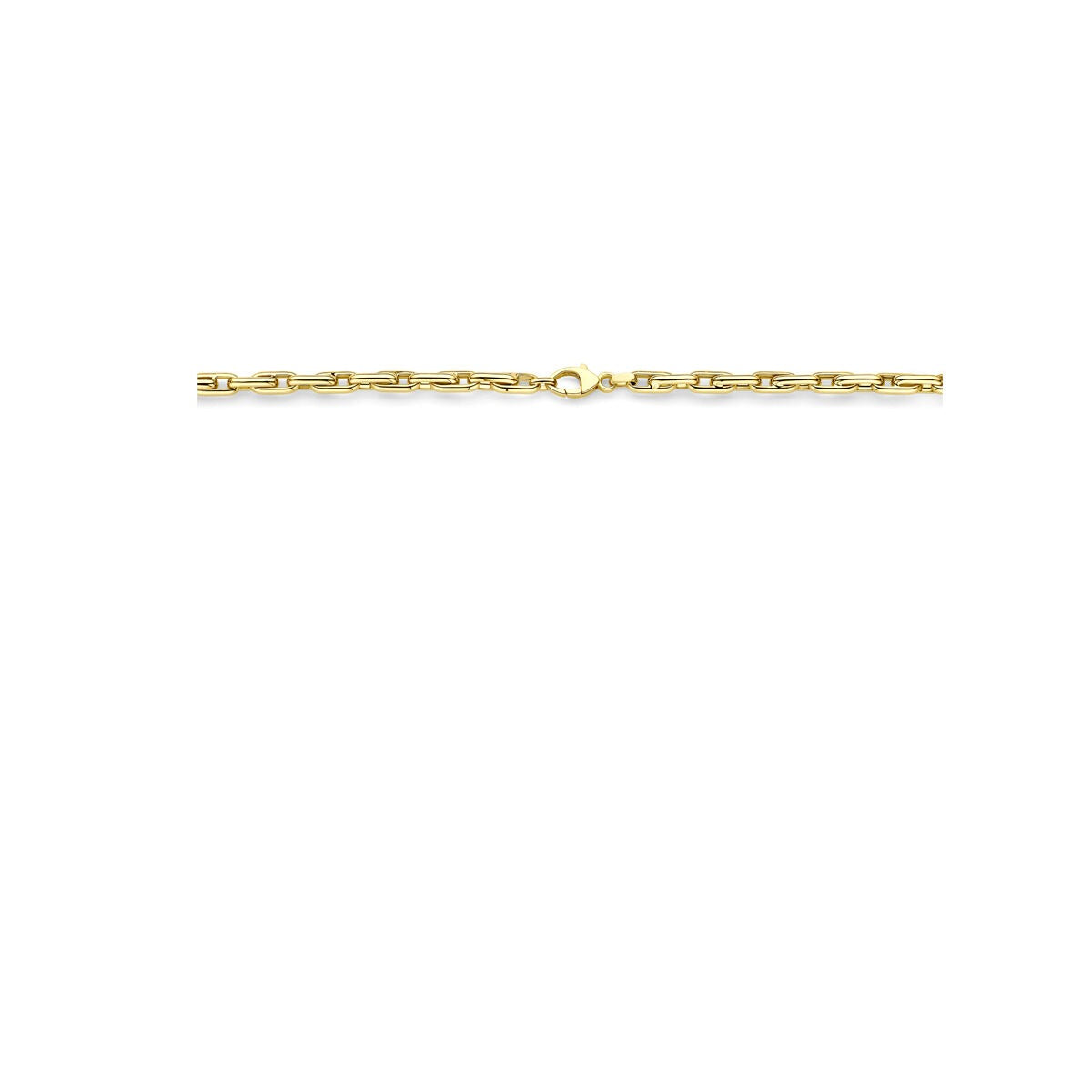 Collier en or jaune à mailles ancre