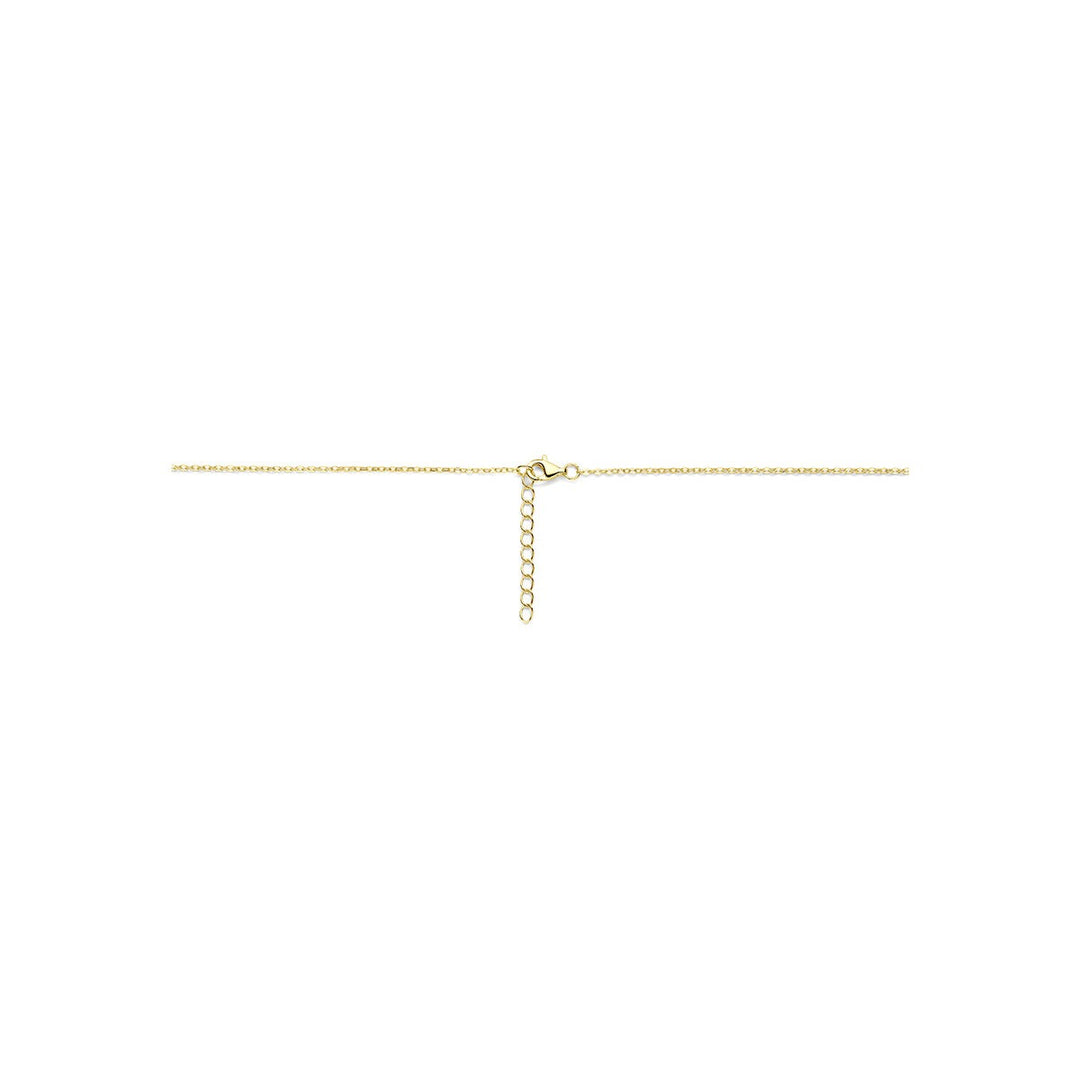 Verguld 925 zilveren collier met zirkonia