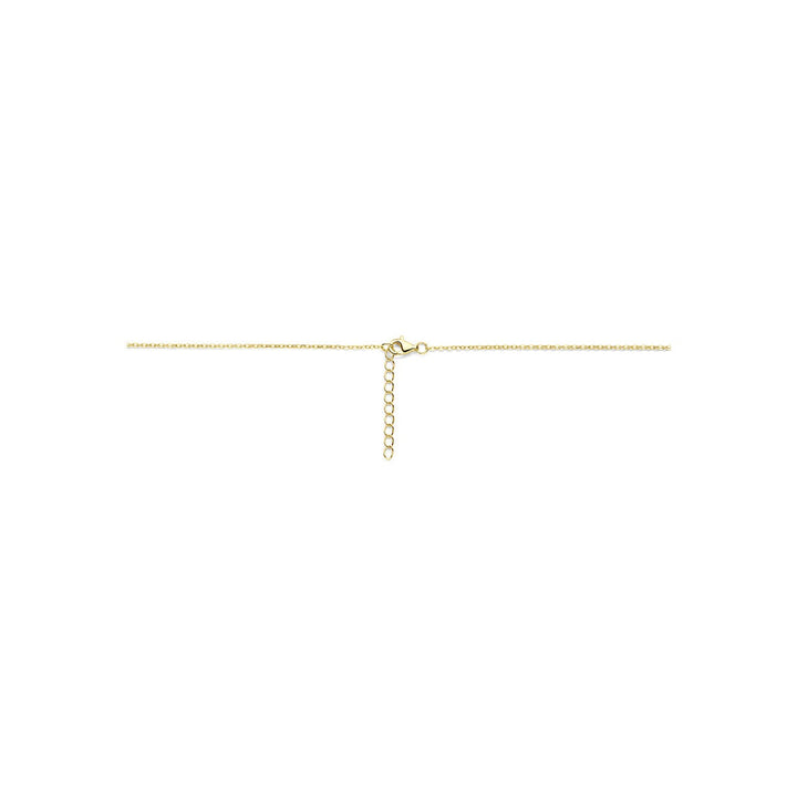 Verguld 925 zilveren collier met zirkonia
