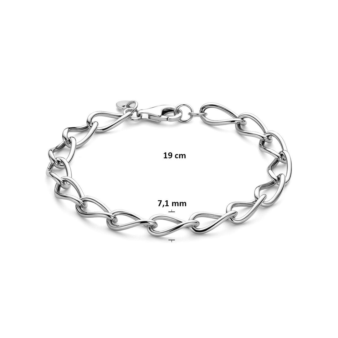 Gerhodineerde 925 zilveren ankerarmband