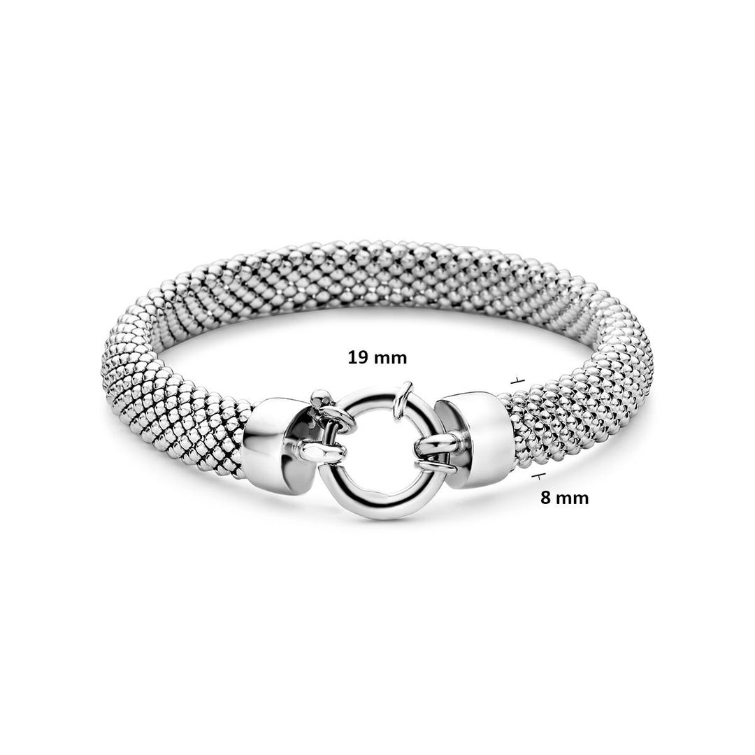 Gerhodineerde 925 zilveren schakelarmband