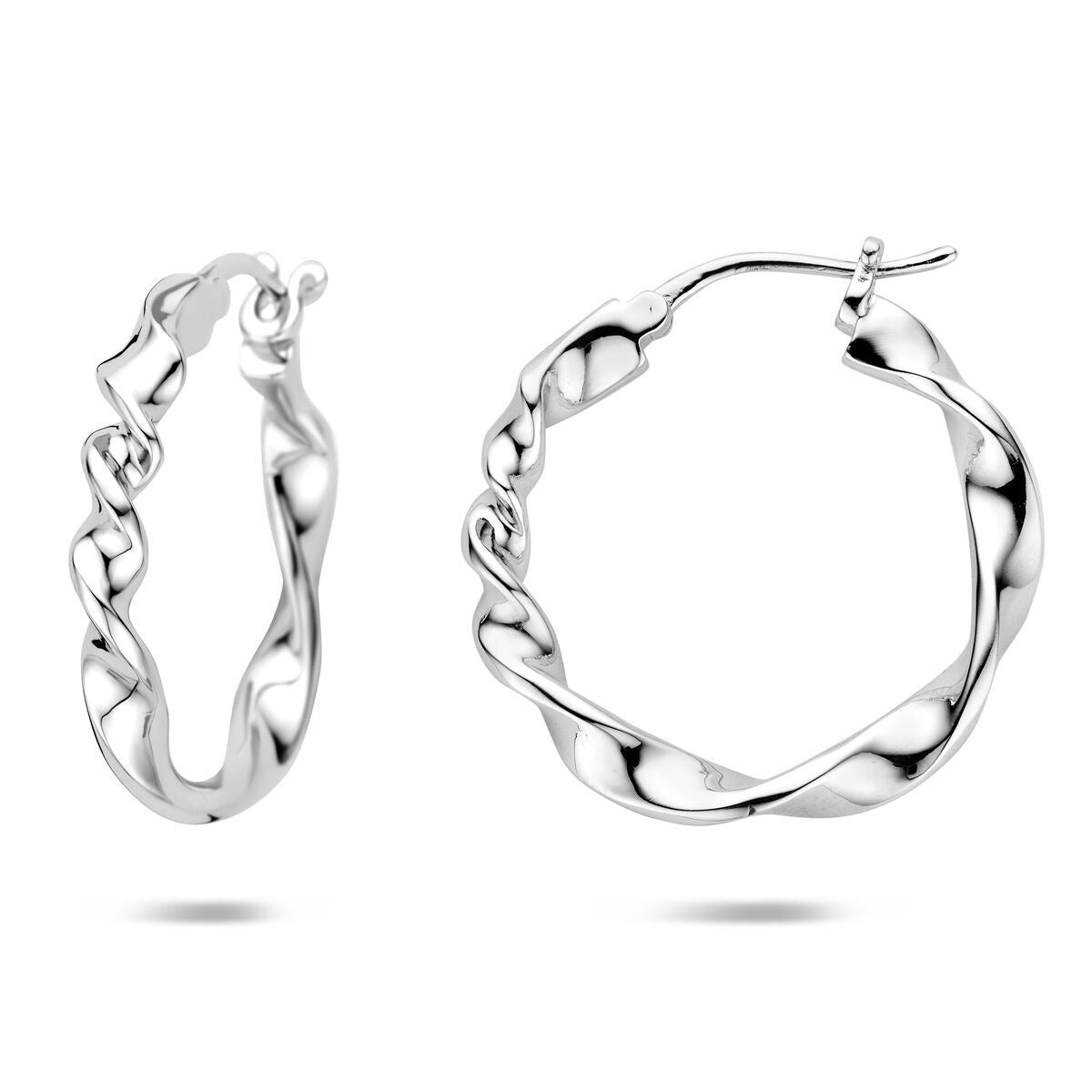 Créoles en argent pour femme – rhodiées 30 mm