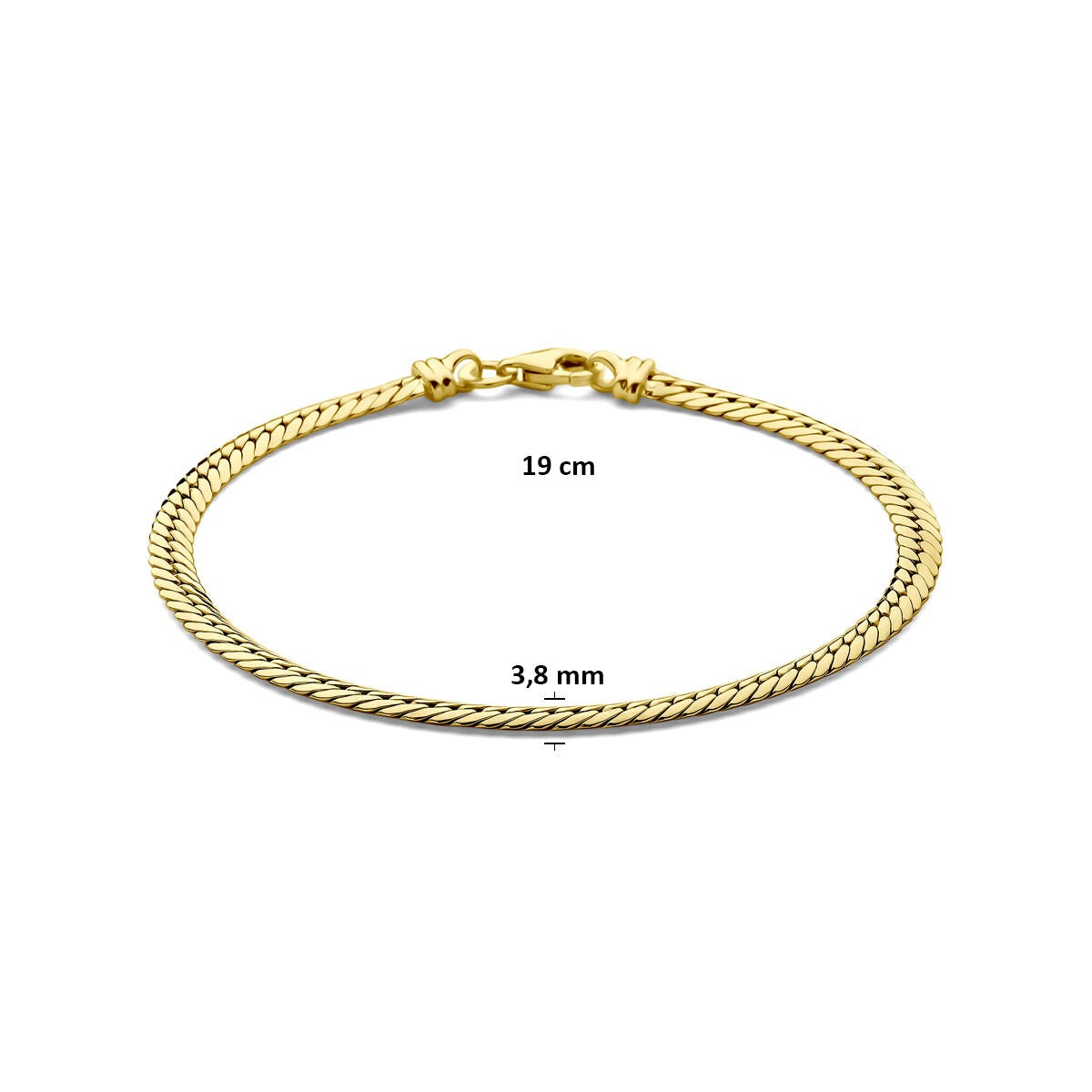 Bracelet gourmette en or jaune 14k pour femme