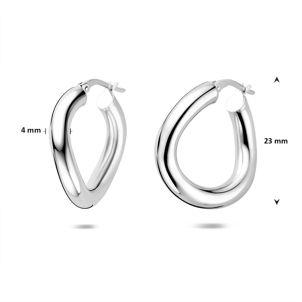 Créoles en argent – rhodié argent 925