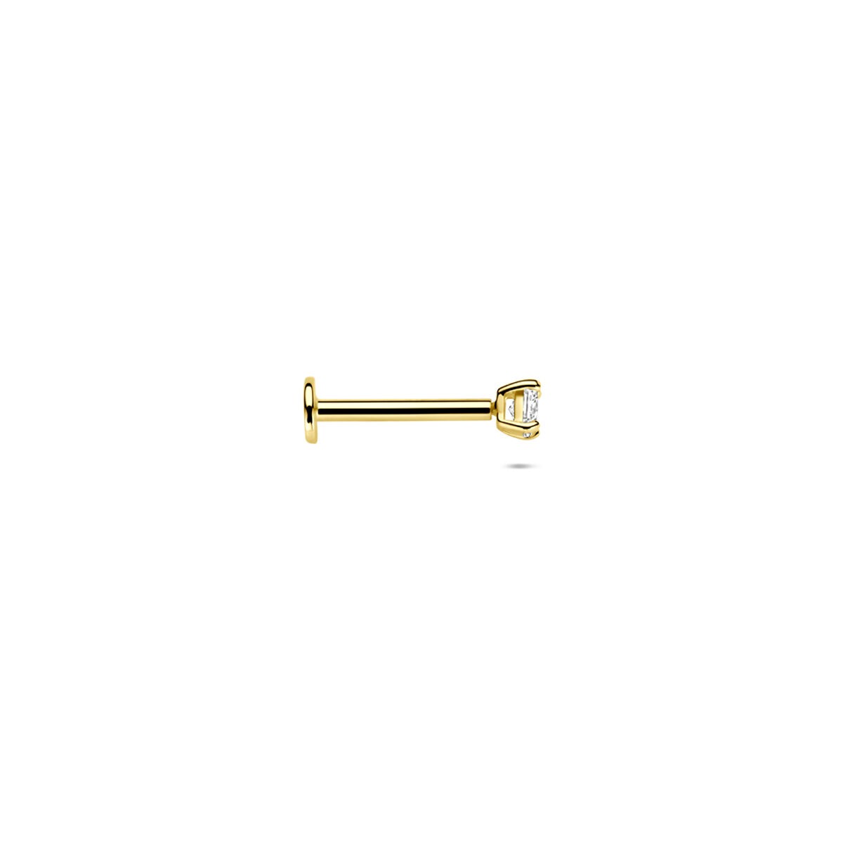 piercing en or 14k avec zircone – 2,5 mm