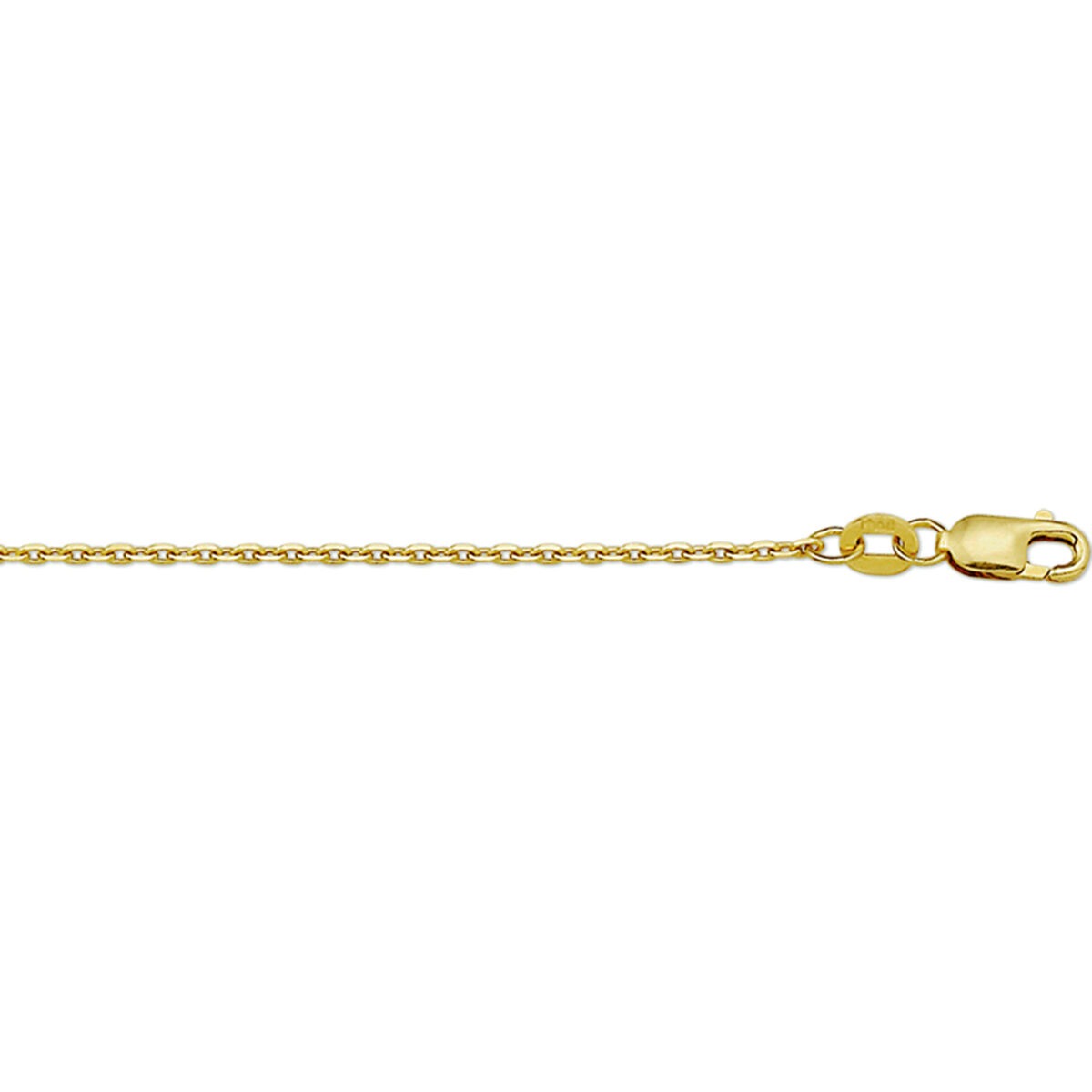 Chaîne en or jaune 18 carats avec maillons en forme d'ancre.