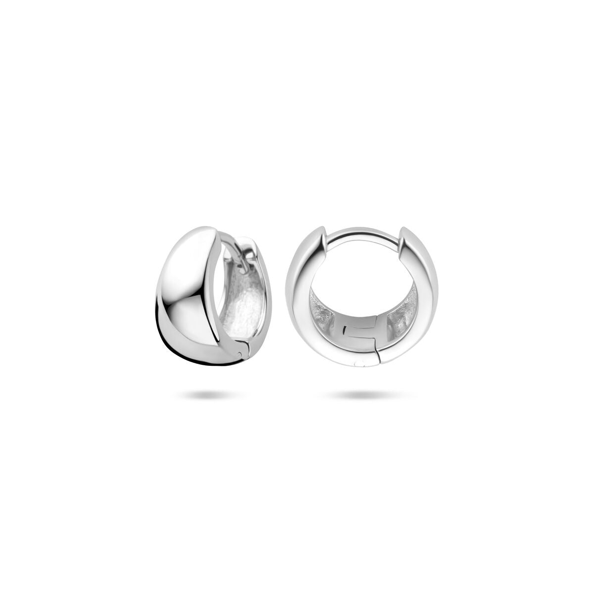Créoles en argent rhodié – 11 mm