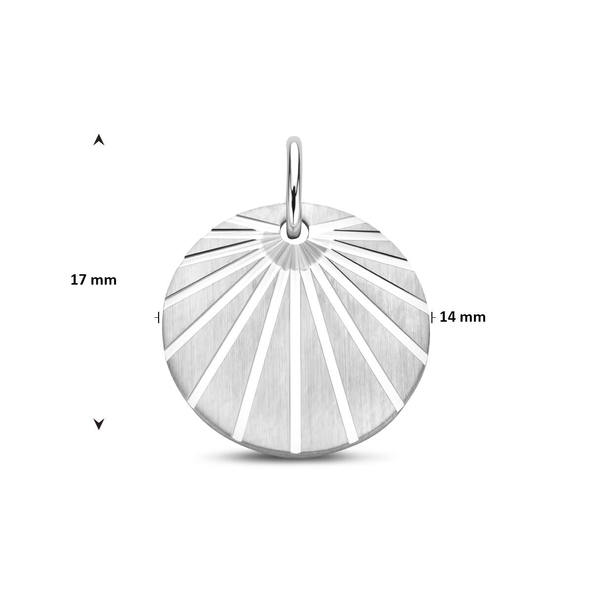 Pendentif en argent 925 rhodié – 17 mm