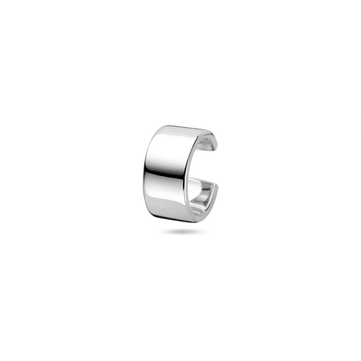 Ear cuff en argent rhodié en argent 925, dimensions 11x5,5 mm, finition lisse et brillante.