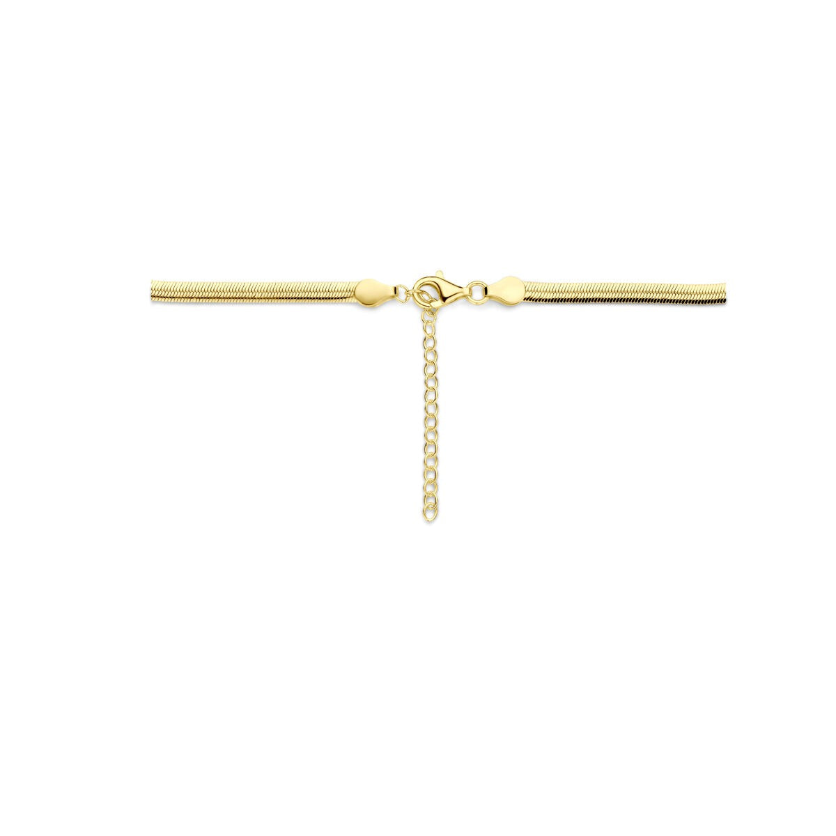 Collier gourmette plaqué or – argent 925 avec plaquage or jaune, 4 mm