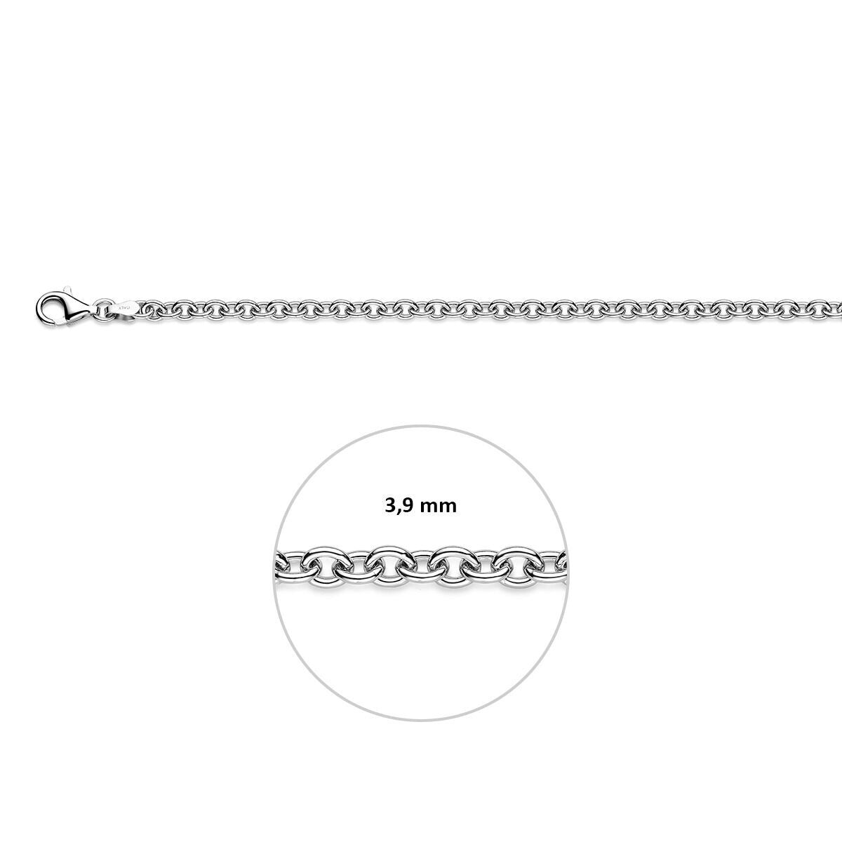 Bracelet en argent 925 rhodié ancre