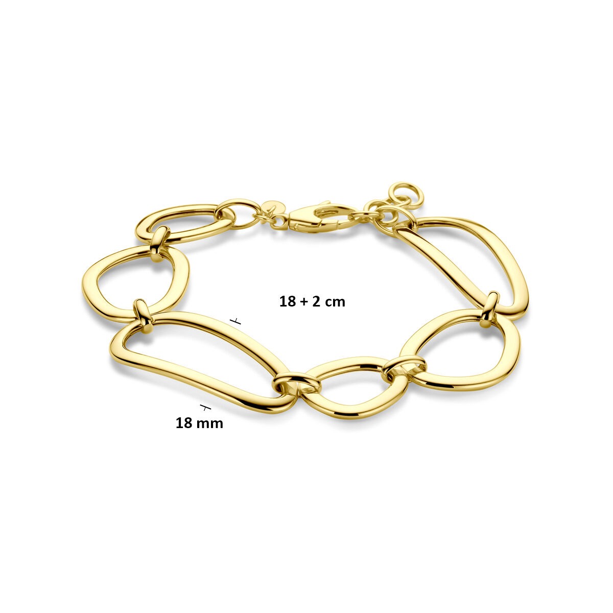 Bracelet pour femme en or 14k avec large maille