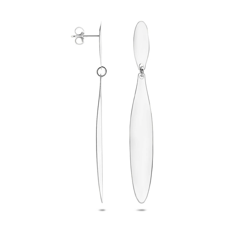 Gerhodineerde 925 zilveren lange oorhangers